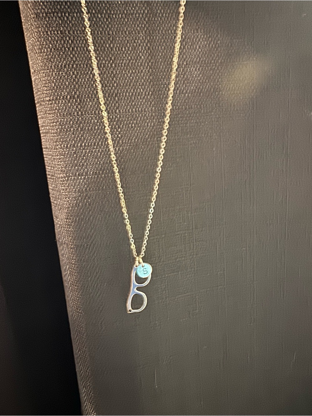 Silver Glasses Pendant Necklace